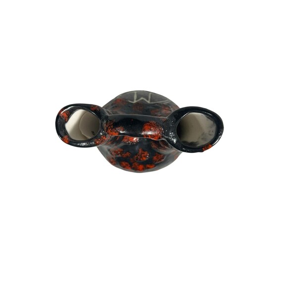 Native American Pueblo Pottery Wedding Vase Signed 7” Black Red Clay - Picture 6 of 9